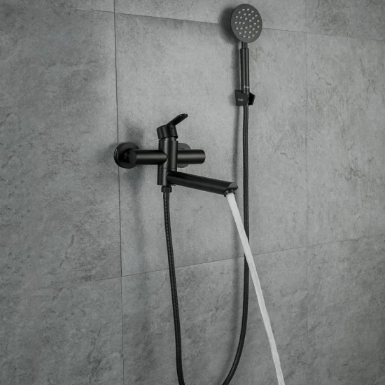 Смеситель для ванны FRAP H801-6 F32801-6 чёрный