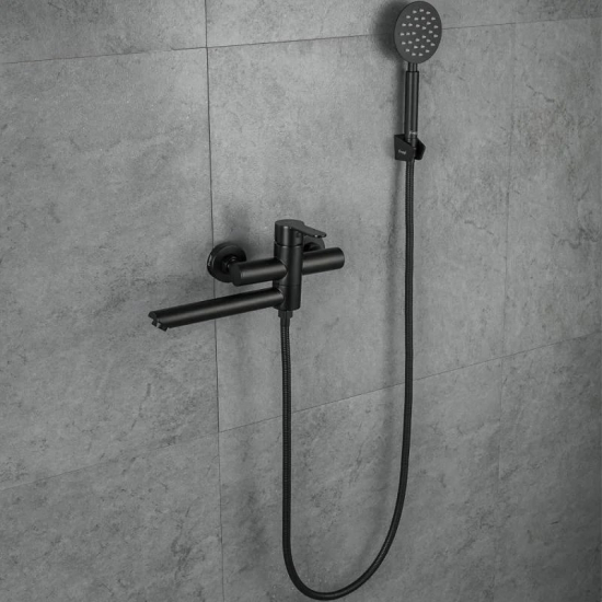 Смеситель для ванны FRAP H801-6 F32801-6 чёрный