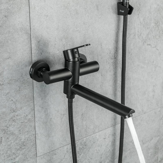 Смеситель для ванны FRAP H801-6 F32801-6 чёрный