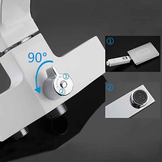 Смеситель для ванны GAPPO G07-8 G2207-7 белый/хром