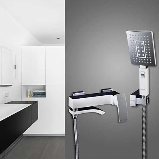 Смеситель для ванны GAPPO G07-8 G3207-8 белый/хром