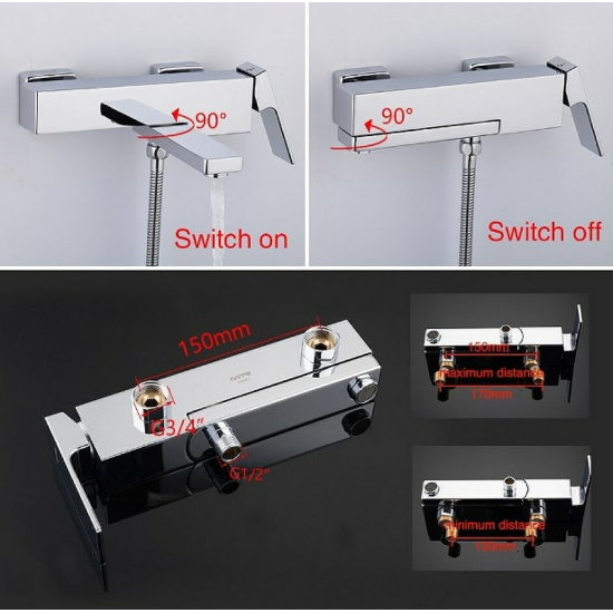 Смеситель для ванны GAPPO G18 G3218 хром