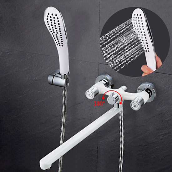 Смеситель для ванны GAPPO G49 G2249 хром/белый