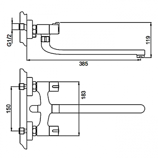 Смеситель для ванны GAPPO G49 G2249 хром/белый