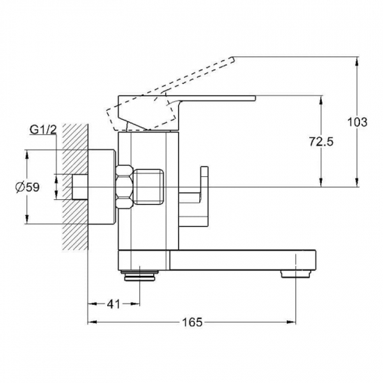 Смеситель для ванны GLAUF GOR3-A058 хром