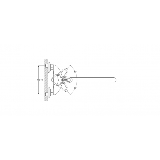 Смеситель для ванны GLAUF KLO7-A149 хром