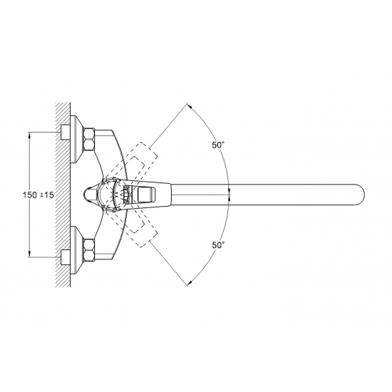 Смеситель для ванны GLAUF LWF7-A113 хром