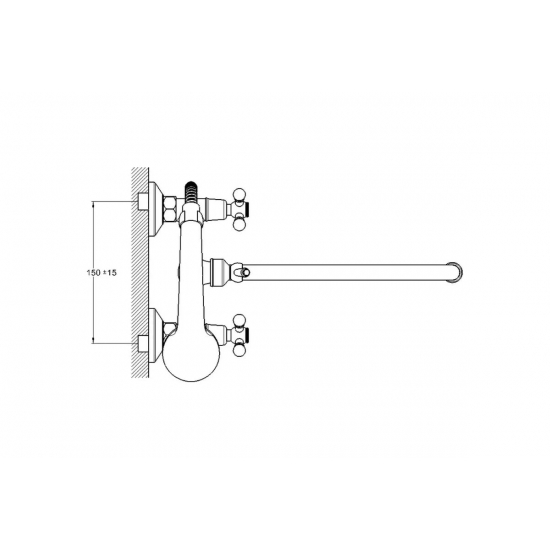 Смеситель для ванны GLAUF QFR7-A827 хром