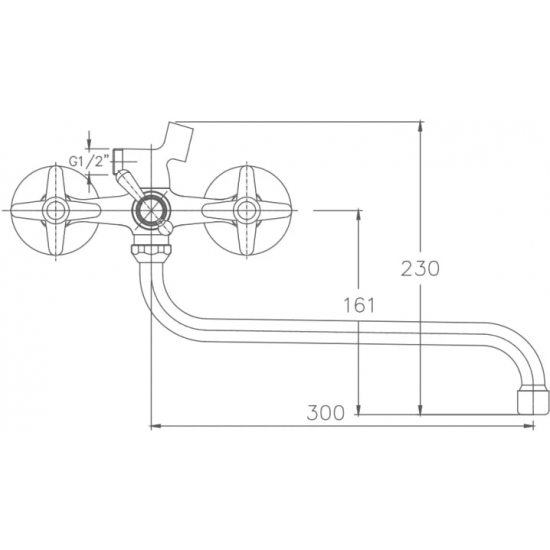 Смеситель для ванны HAIBA HB2220 хром