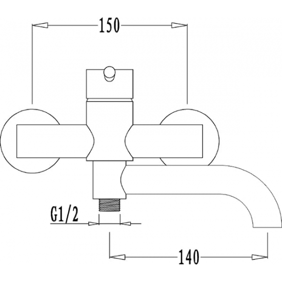 Смеситель для ванны KAISER Merkur 26055 хром
