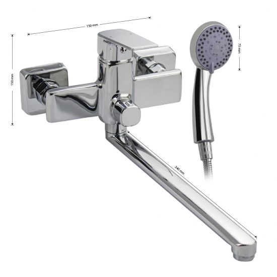 Смеситель для ванны MAGNUS М8470 хром