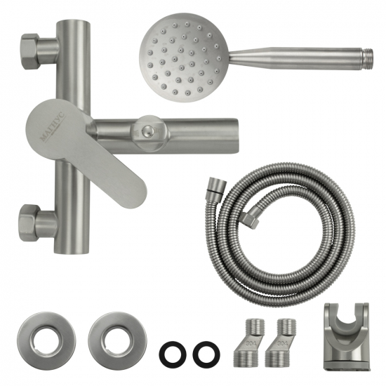 Смеситель для ванны MAGNUS М9194 из нержавеющей стали, сатин