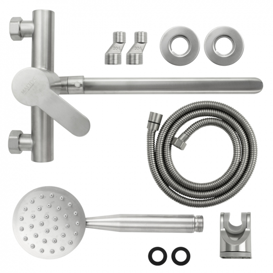 Смеситель для ванны MAGNUS М9228 из нержавеющей стали, сатин