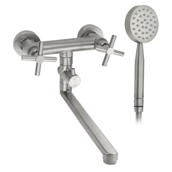 Смеситель для ванны MAGNUS M9230 из нержавеющей стали, сатин