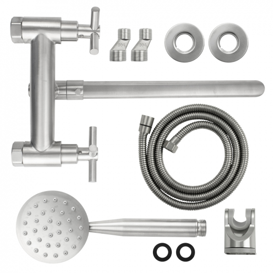 Смеситель для ванны MAGNUS M9230 из нержавеющей стали, сатин