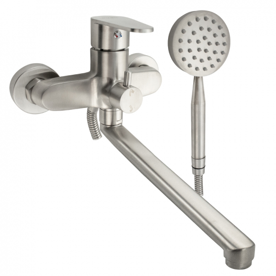 Смеситель для ванны MAGNUS М9241 из нержавеющей стали, сатин