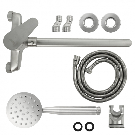 Смеситель для ванны MAGNUS М9241 из нержавеющей стали, сатин