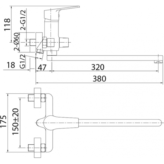 Смеситель для ванны MILARDO Helic HELSB02M10 хром