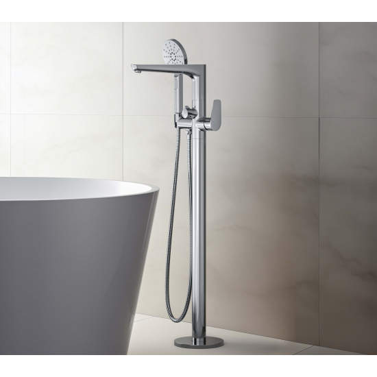 Смеситель для ванны напольный AQUATEK Бетта AQ1145CR С ВНУТРЕННЕЙ ЧАСТЬЮ, хром