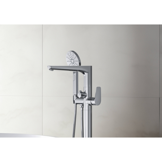 Смеситель для ванны напольный AQUATEK Бетта AQ1145CR С ВНУТРЕННЕЙ ЧАСТЬЮ, хром