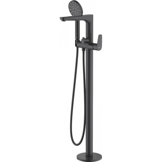 Смеситель для ванны напольный AQUATEK Бетта AQ1145MB С ВНУТРЕННЕЙ ЧАСТЬЮ, матовый чёрный