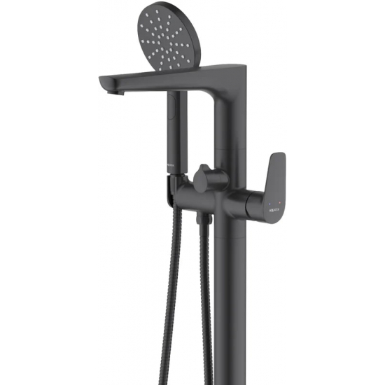 Смеситель для ванны напольный AQUATEK Бетта AQ1145MB С ВНУТРЕННЕЙ ЧАСТЬЮ, матовый чёрный