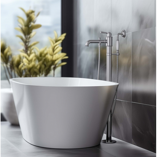 Смеситель для ванны напольный AQUATEK Классик AQ1545CR С ВНУТРЕННЕЙ ЧАСТЬЮ, хром