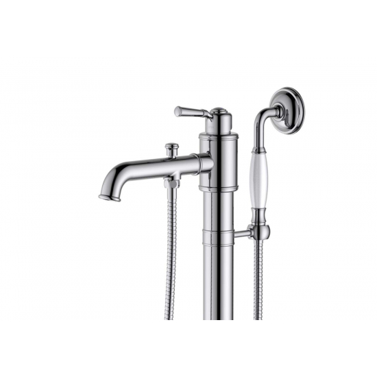 Смеситель для ванны напольный AQUATEK Классик AQ1545CR С ВНУТРЕННЕЙ ЧАСТЬЮ, хром