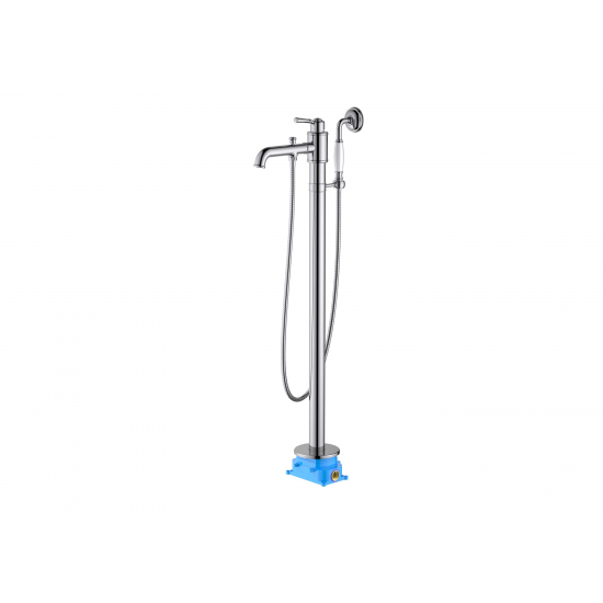 Смеситель для ванны напольный AQUATEK Классик AQ1545CR С ВНУТРЕННЕЙ ЧАСТЬЮ, хром