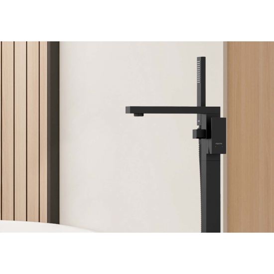 Смеситель для ванны напольный AQUATEK Либра AQ1645MB С ВНУТРЕННЕЙ ЧАСТЬЮ, матовый чёрный