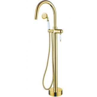 Смеситель для ванны напольный BOHEME Imperiale 289 золото