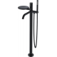 Смеситель для ванны напольный BOHEME Stick 129-BB.2 матовый чёрный