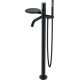 Смеситель для ванны напольный BOHEME Stick 129-BB black diamond black