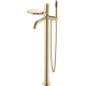 Смеситель для ванны напольный BOHEME Stick 129-GG gold diamond gold