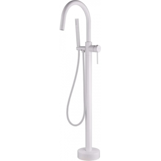 Смеситель для ванны напольный BOHEME Uno 469-MW матовый белый