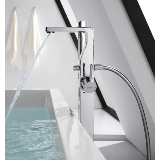Смеситель для ванны напольный BRAVAT Arc F66061C-B3-ENG хром