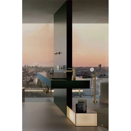 Смеситель для ванны напольный GAPPO G06-3 G3006-3 золотой сатин