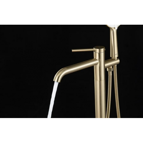 Смеситель для ванны напольный GAPPO G06-3 G3006-3 золотой сатин