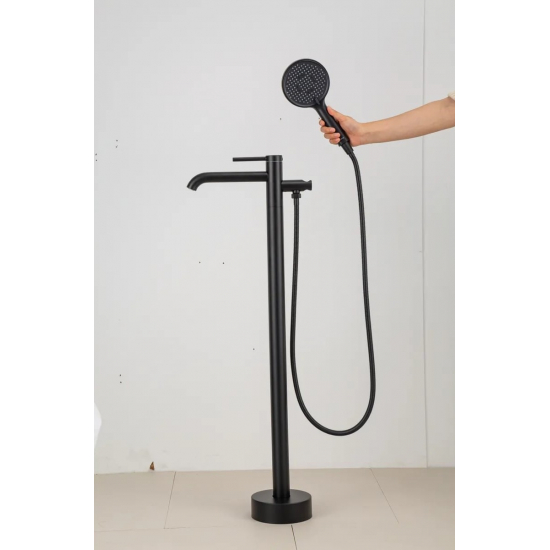 Смеситель для ванны напольный GAPPO G06-6 G3006-6 чёрный