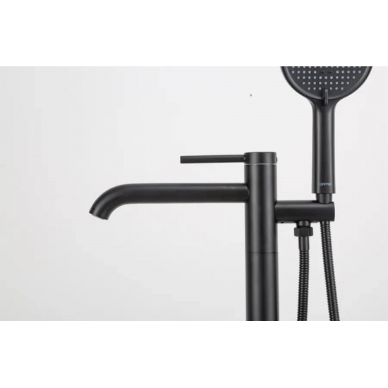 Смеситель для ванны напольный GAPPO G06-6 G3006-6 чёрный