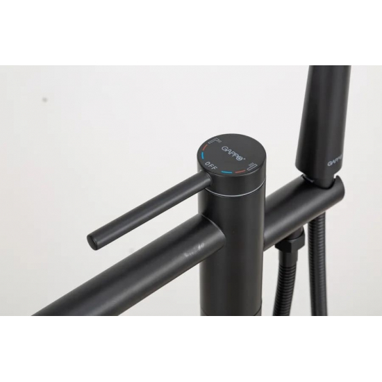 Смеситель для ванны напольный GAPPO G06-6 G3006-6 чёрный