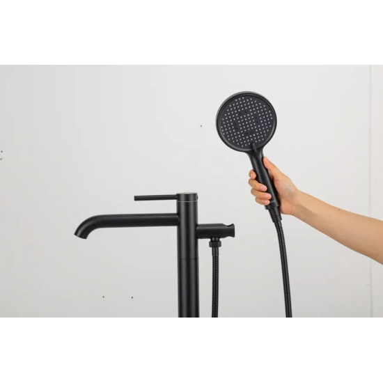 Смеситель для ванны напольный GAPPO G06-6 G3006-6 чёрный