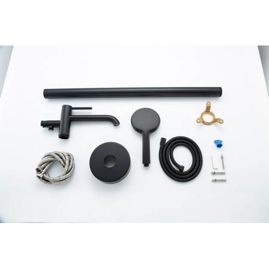 Смеситель для ванны напольный GAPPO G06-6 G3006-6 чёрный