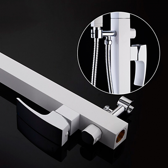 Смеситель для ванны напольный GAPPO G07-8 G3007-8 белый/хром