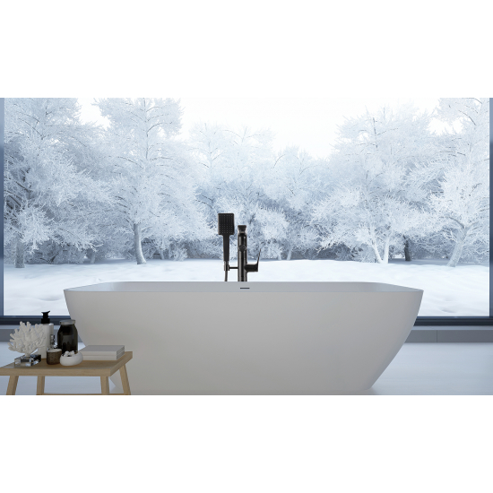 Смеситель для ванны напольный LEMARK Bronx LM3744BL чёрный