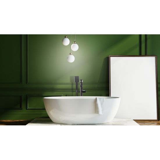 Смеситель для ванны напольный LEMARK Bronx LM3744BL чёрный