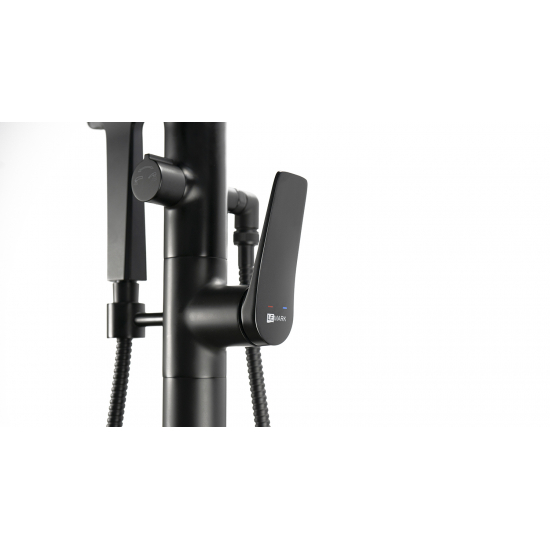 Смеситель для ванны напольный LEMARK Bronx LM3744BL чёрный