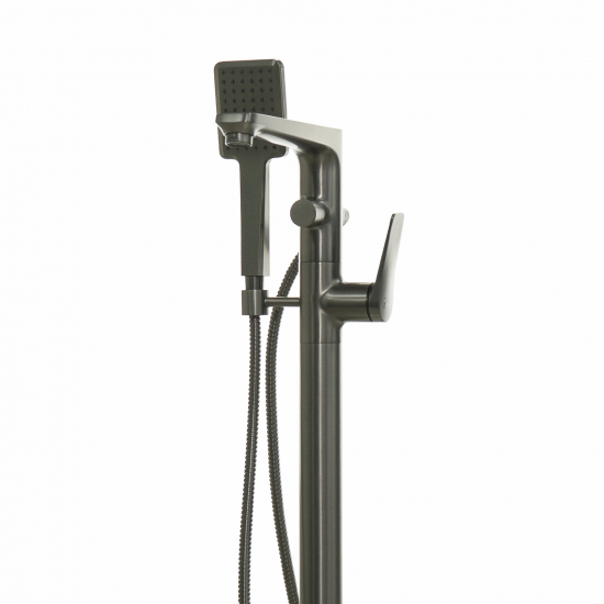 Смеситель для ванны напольный LEMARK Bronx LM3744GM графит