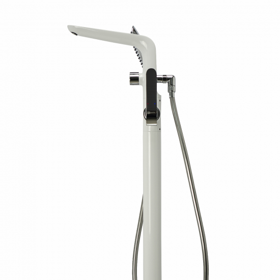 Смеситель для ванны напольный LEMARK Melange LM4944CW хром/белый