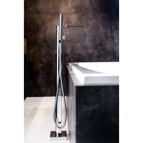 Смеситель для ванны напольный RAVAK Chrome CR 080.00 С ВНУТРЕННЕЙ ЧАСТЬЮ хром